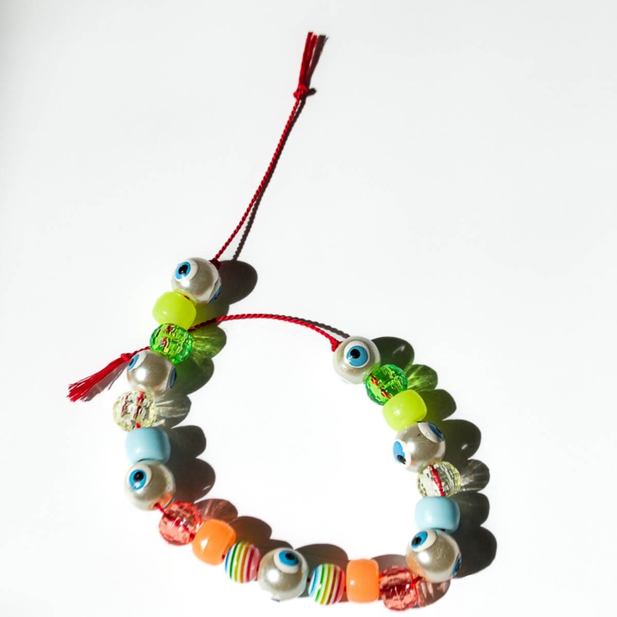 Bright Eyes Beaded Clasped Hands Choker Necklace & Bracelet - Necklaces-Sunday Forever