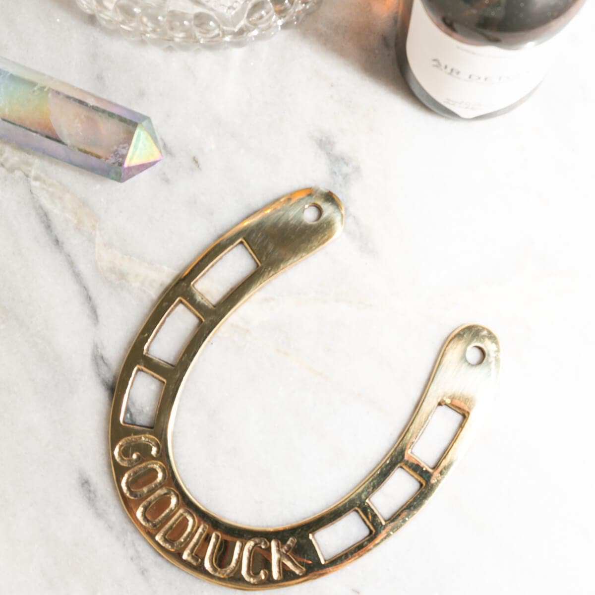 Get Lucky Gold Horseshoe - Decor-Sunday Forever