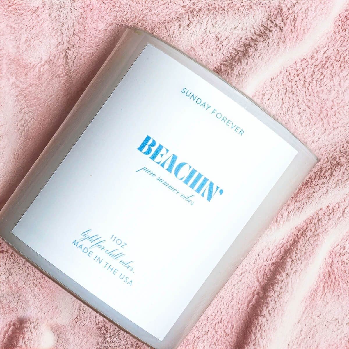 Beachin' Luxury Candle with Cream Coconut - Candles-Sunday Forever