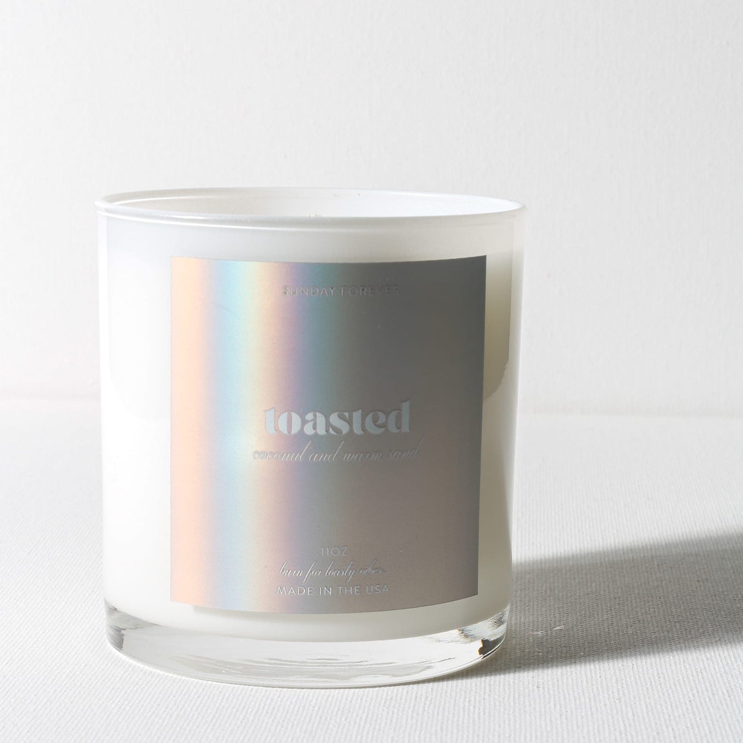 Toasted Luxury Candle with Coconut and Warm Sand - Sunday Forever