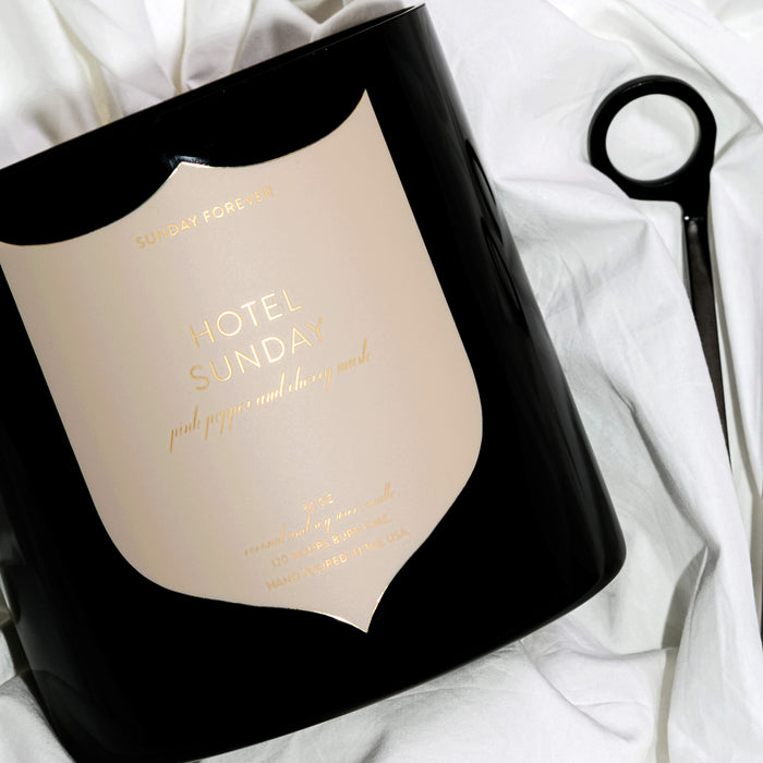 Hotel Sunday Luxury Candle Pink Pepper and Cherry Musk
