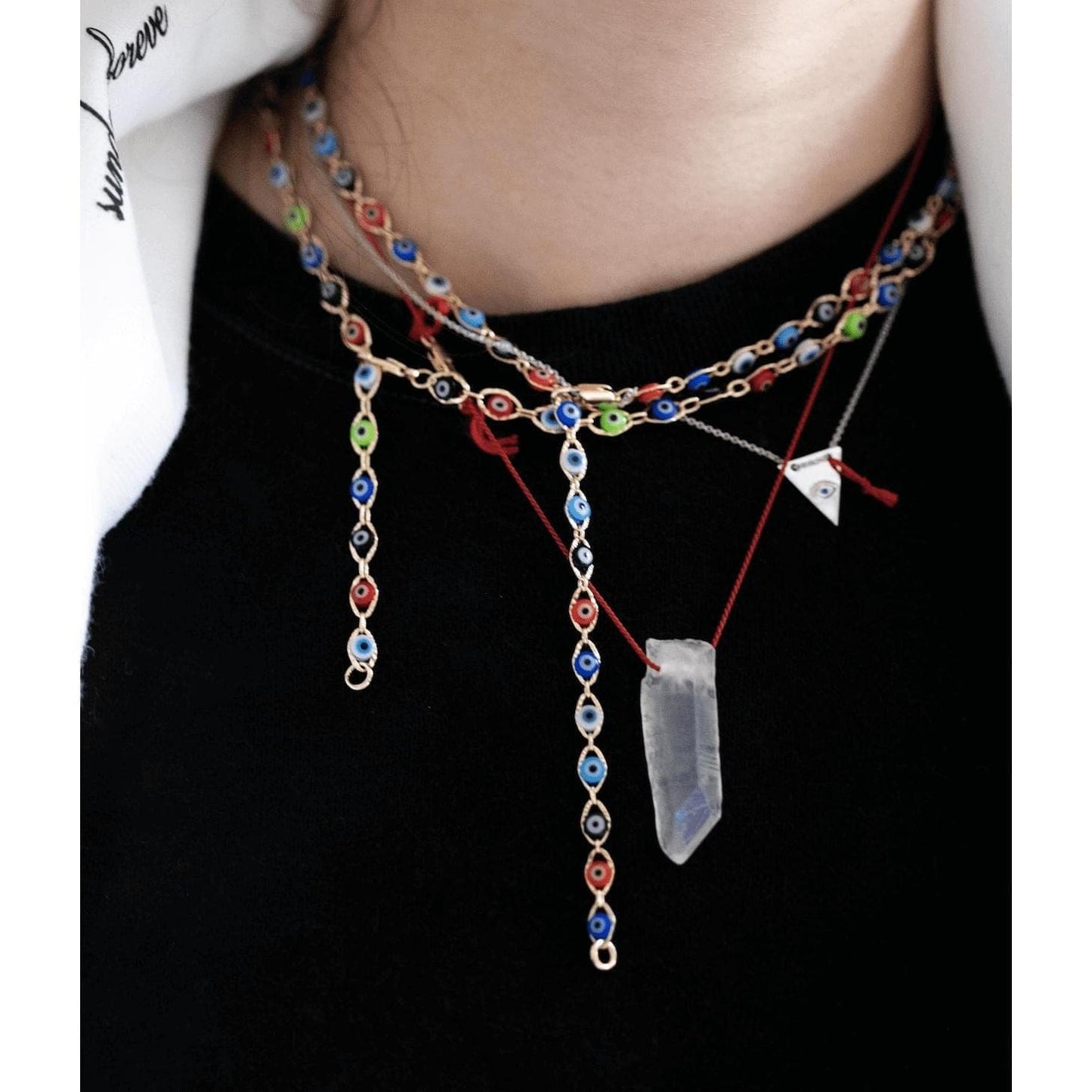 Evil Eyes Layering Necklaces - Necklaces-Sunday Forever