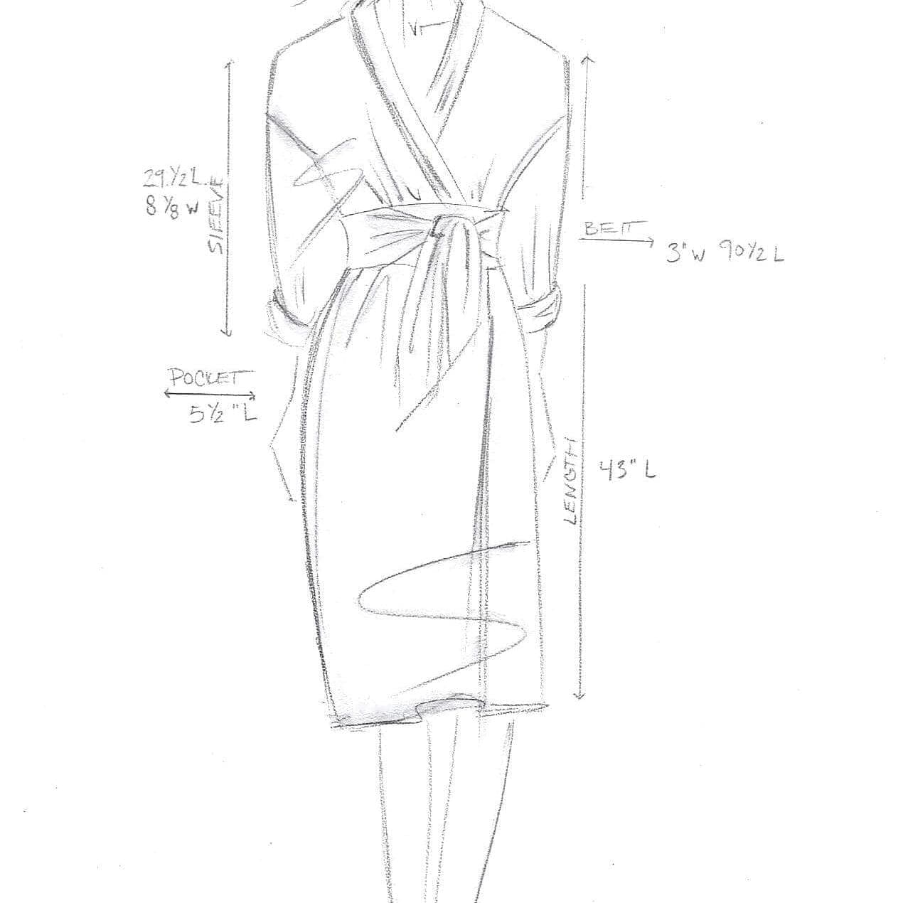Luxe Weight Cotton Twill Robe - Robes-Sunday Forever