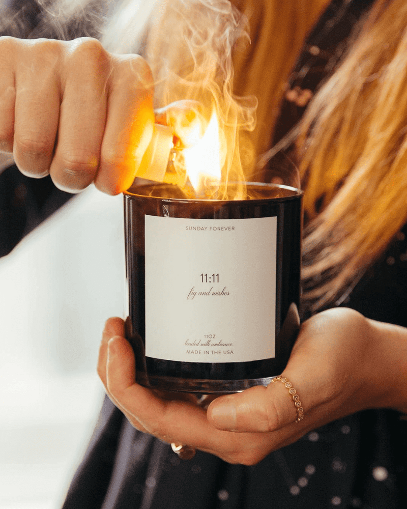 
                  
                    11 11 Luxury Candle with Ripe Fig and White Woods - Sunday Forever
                  
                