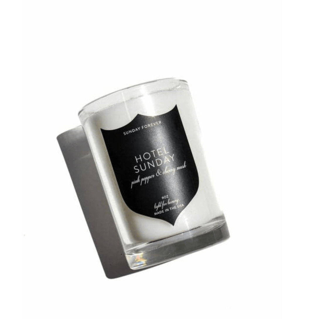 Hotel Sunday Luxury Candle Pink Pepper and Cherry Musk - Candles-Sunday Forever