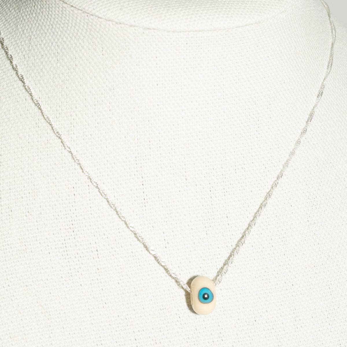 New! Barely There Evil Eye Silver Layering Necklace - Sunday Forever