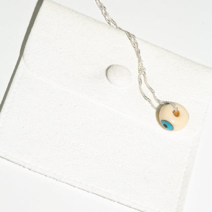 New! Barely There Evil Eye Silver Layering Necklace - Necklaces-Sunday Forever