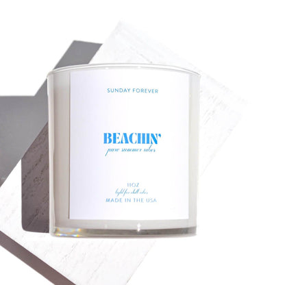Beachin' Luxury Candle with Cream Coconut - Candles-Sunday Forever