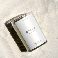 Coconut hand-poured coconut wax candle with notes of milk and cream