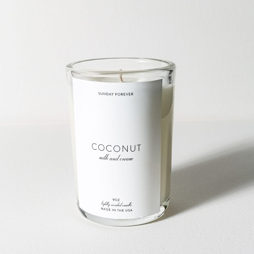 
                  
                    Coconut Luxury Candle with Milk and Cream - Sunday Forever
                  
                