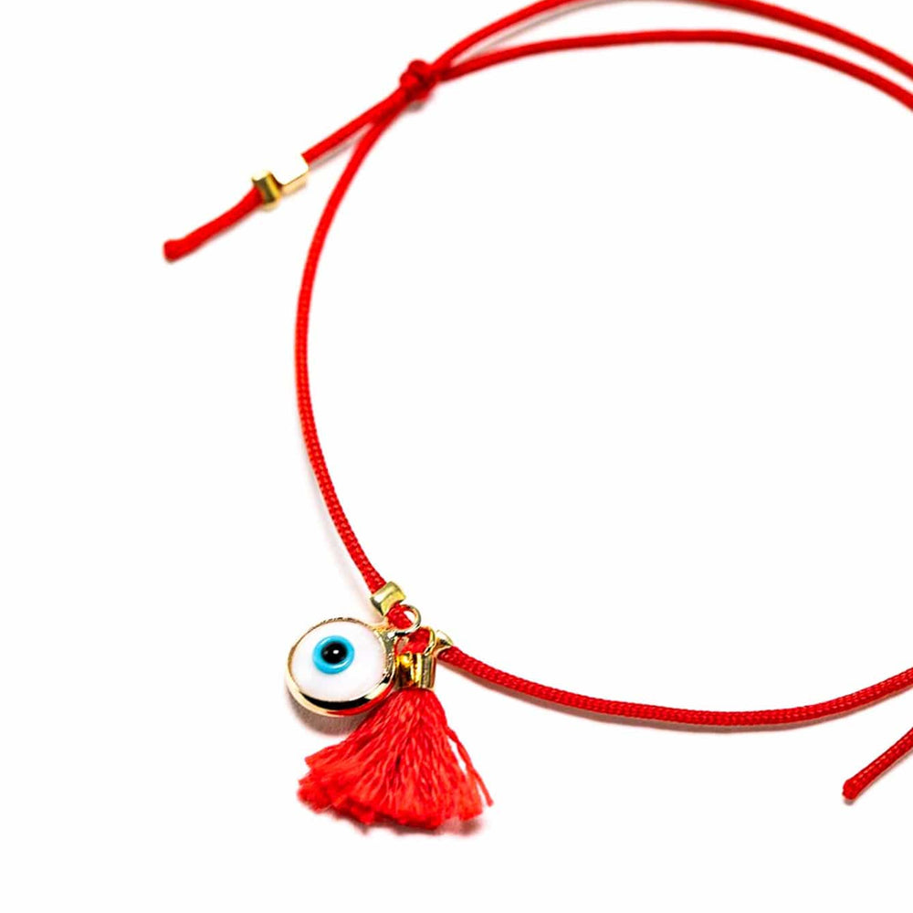 Evil Eye Tassel Bracelet - Sunday Forever