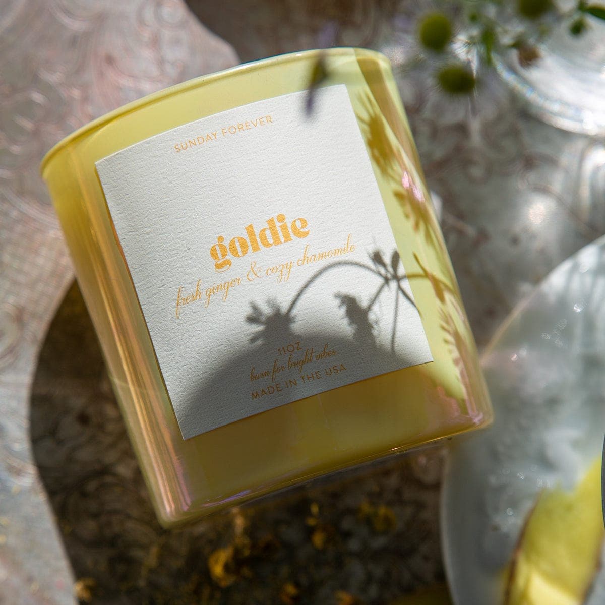 Goldie Luxury Candle with Ginger and Chamomile - Sunday Forever