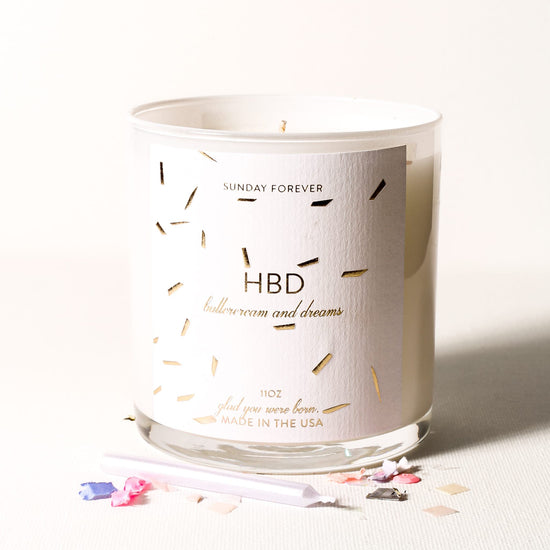 Sunday Forever Candle HBD Birthday Cake Luxury Candle with Buttercream