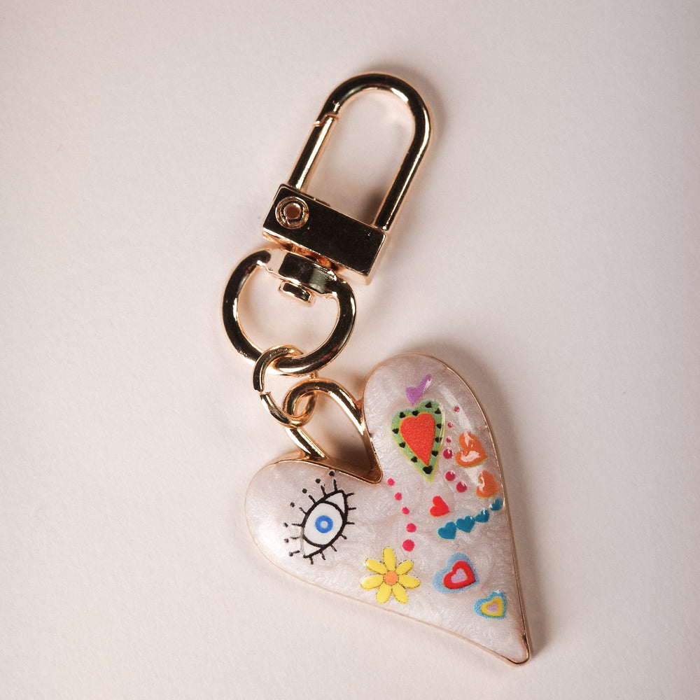 A Little Love: Heart Keychain Bag Charms - Sunday Forever