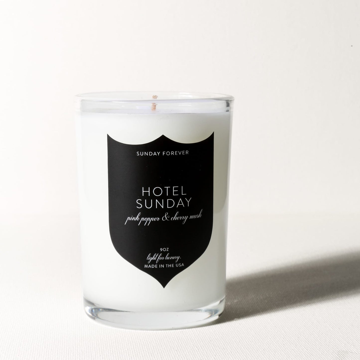 Sunday Forever Candles Hotel Sunday Luxury Candle Pink Pepper and Cherry Musk