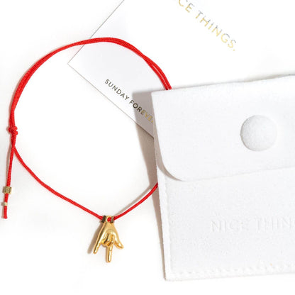 I Love You Hand Bracelet - JEWELRY-Sunday Forever