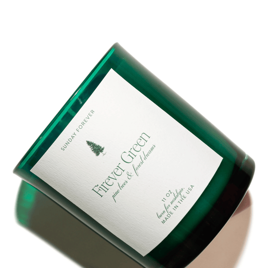 Sunday Forever Candle Firever Green Luxury Candle with Notes of Pine & Woods
