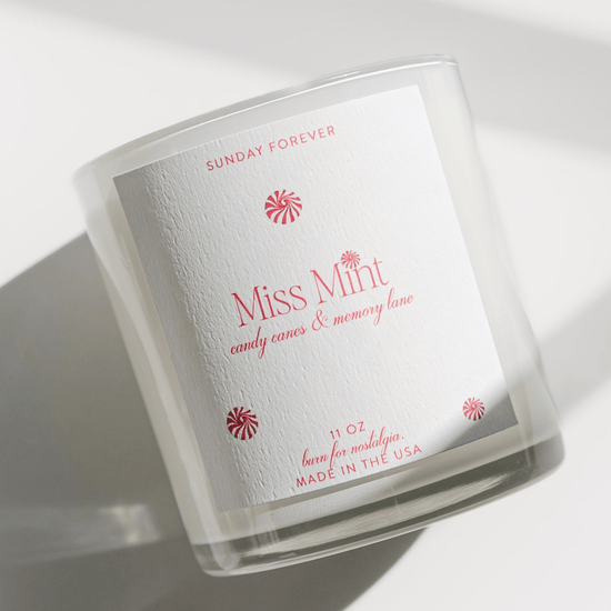 Sunday Forever CANDLES Miss Mint Peppermint Luxury Candle