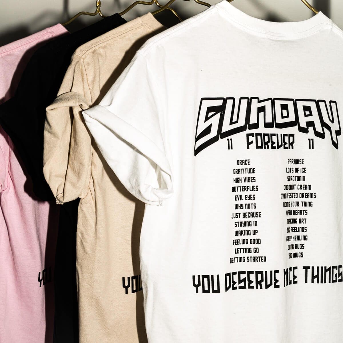 Sunday Forever Nice Things Band Tees - Shirts & Tops-Sunday Forever