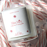 Miss Mint Peppermint Luxury Candle - Sunday Forever