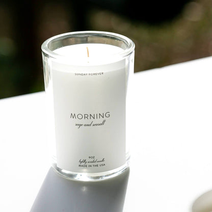 Morning Luxury Candle with Sea Salt and Sage - Candles-Sunday Forever