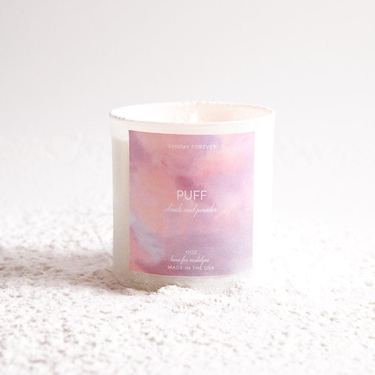 Sunday Forever Candles Puff Luxury Candle with Clouds and Powder