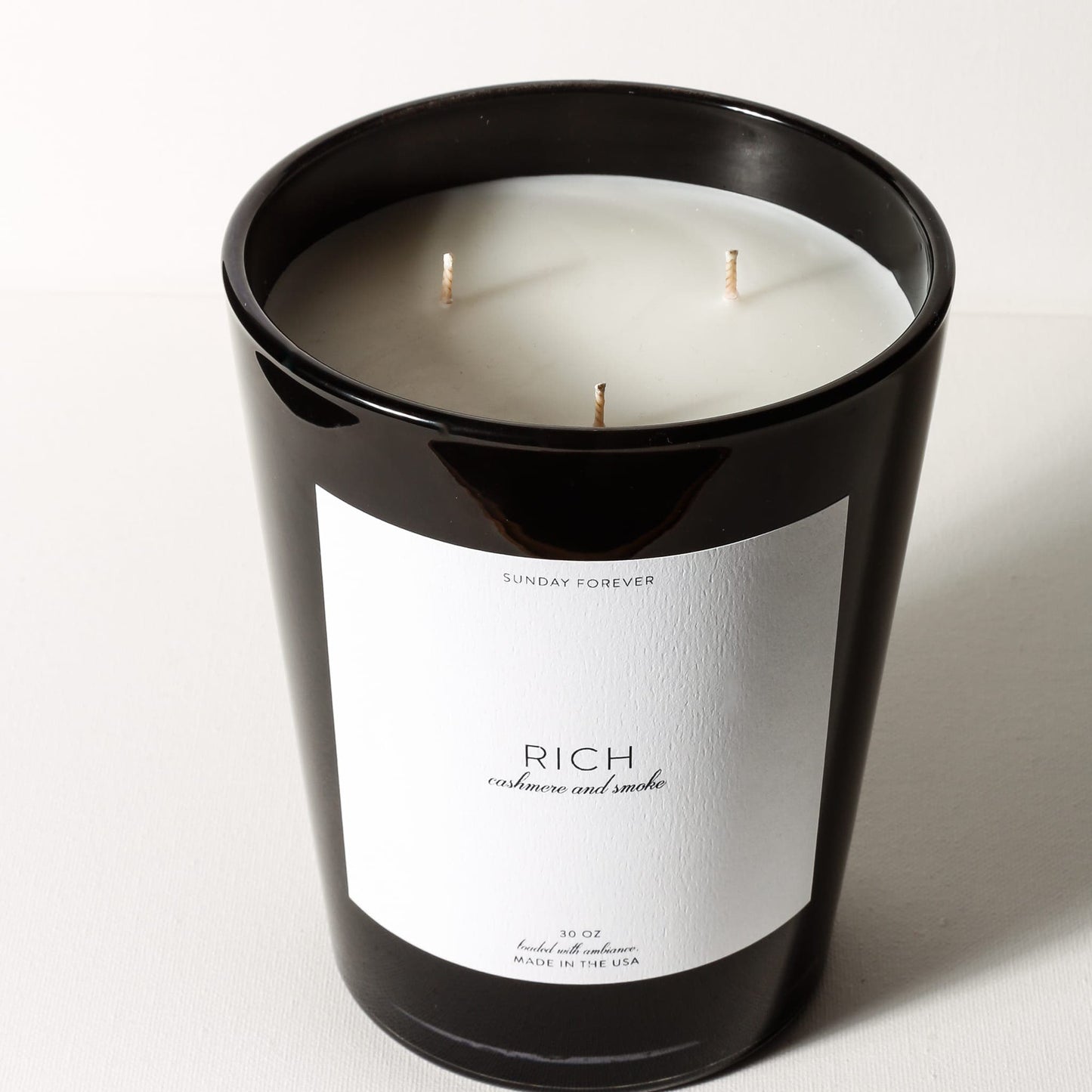 Sunday Forever CANDLES Rich Luxury Candle with Cashmere and Smoke