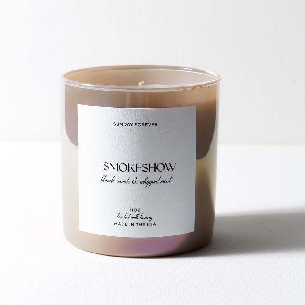 
                  
                    Smokeshow Luxury Candle with Blonde Woods and Whipped Musk - Sunday Forever
                  
                