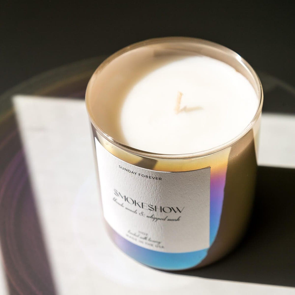 
                  
                    Smokeshow Luxury Candle with Blonde Woods and Whipped Musk - Sunday Forever
                  
                