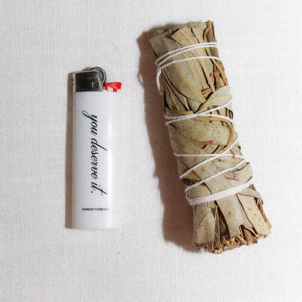 Eucalyptus Smudge and Lighter Combo - Sunday Forever