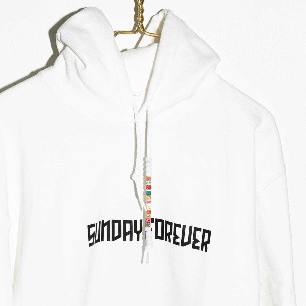 Talk To Me Beaded Letter Hoodies - Shirts & Tops-Sunday Forever