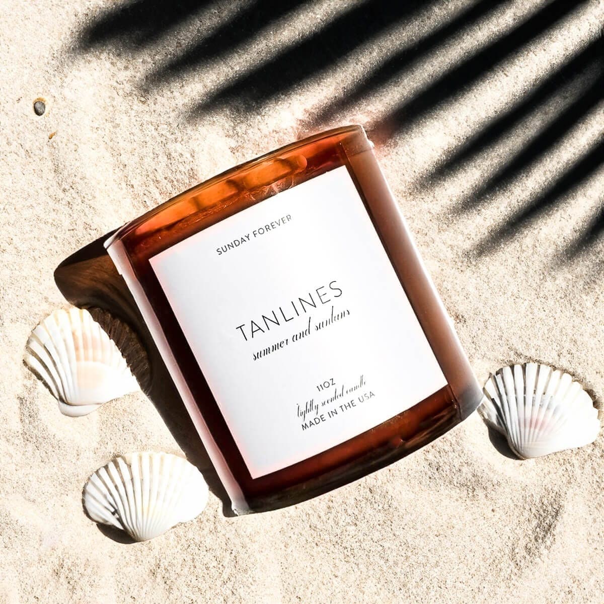 Tanlines Luxury Candle with Sandalwood - Candles-Sunday Forever