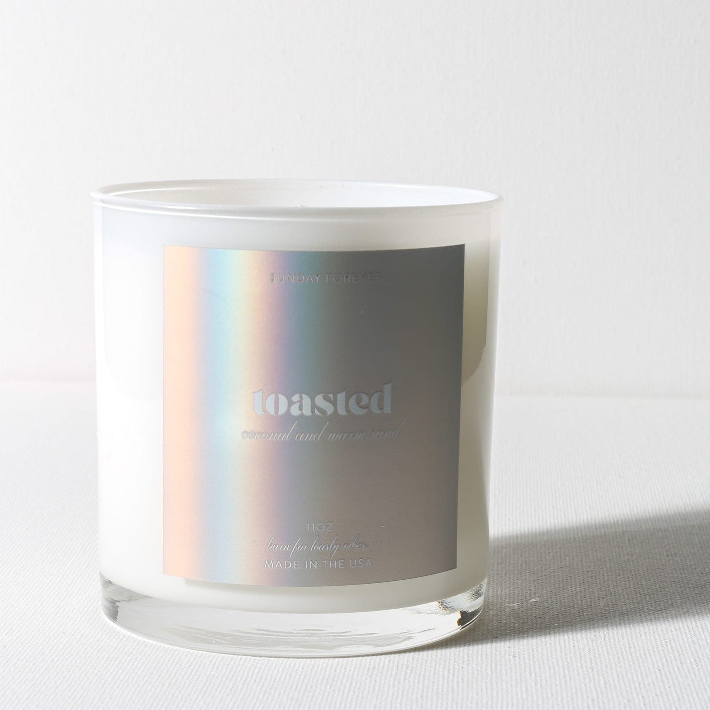 Sunday Forever Candles Toasted Luxury Candle with Coconut and Warm Sand