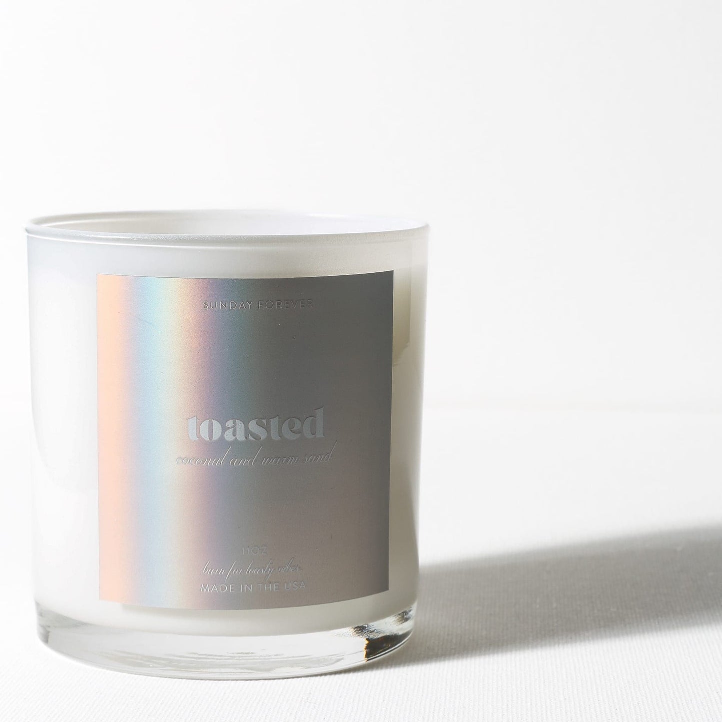 Sunday Forever Candles Toasted Luxury Candle with Coconut and Warm Sand