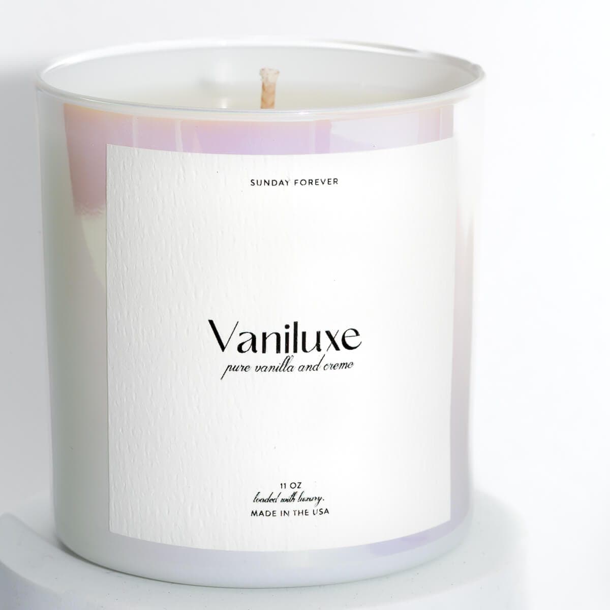 Sunday Forever Candle New! Vaniluxe Luxury Candle with Pure Vanilla and Cream