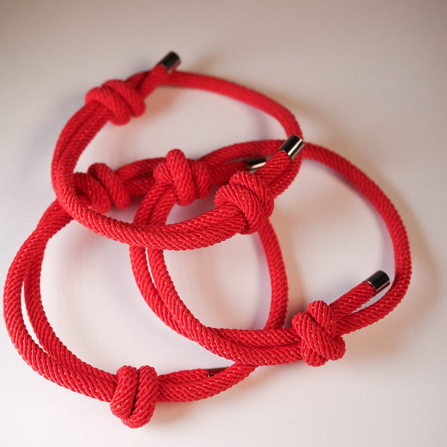 Mega Red Adjustable Double Knot Bracelet - Sunday Forever
