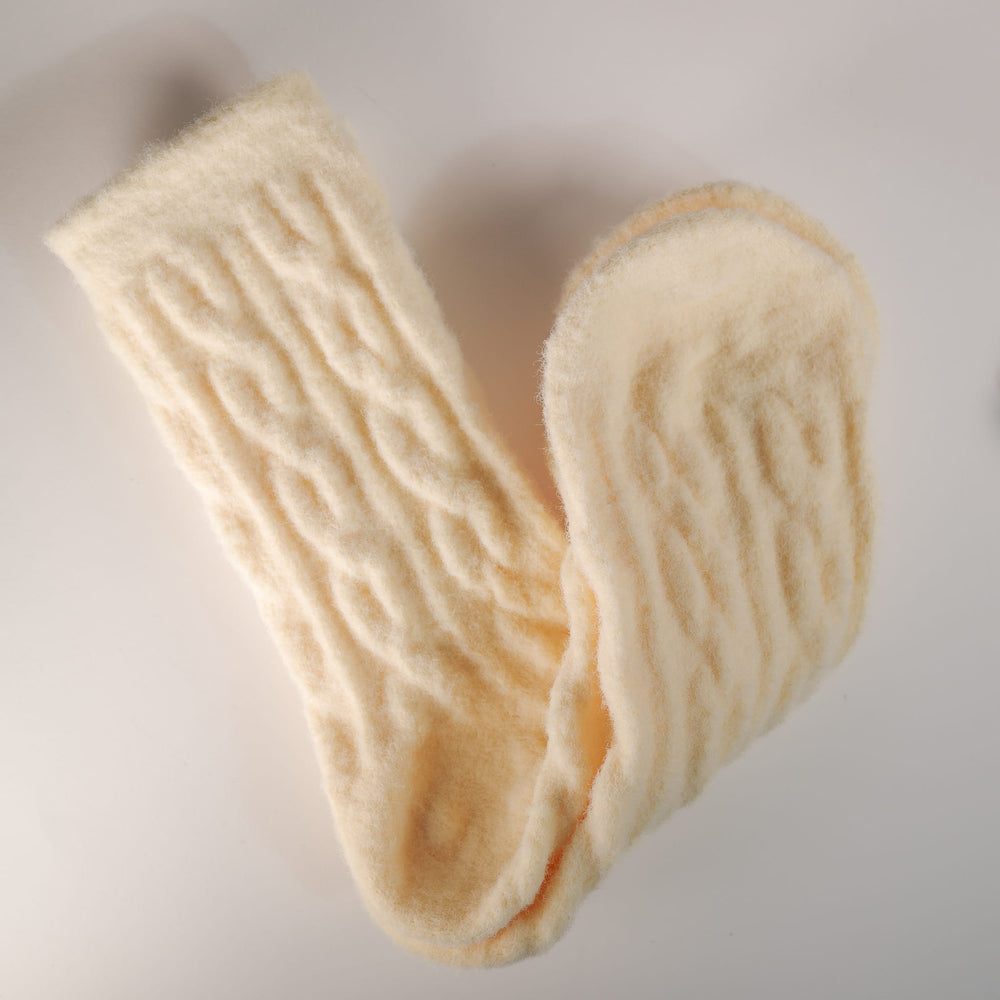 
                  
                    Fuzzy Fleece Cable Knit Socks - Sunday Forever
                  
                