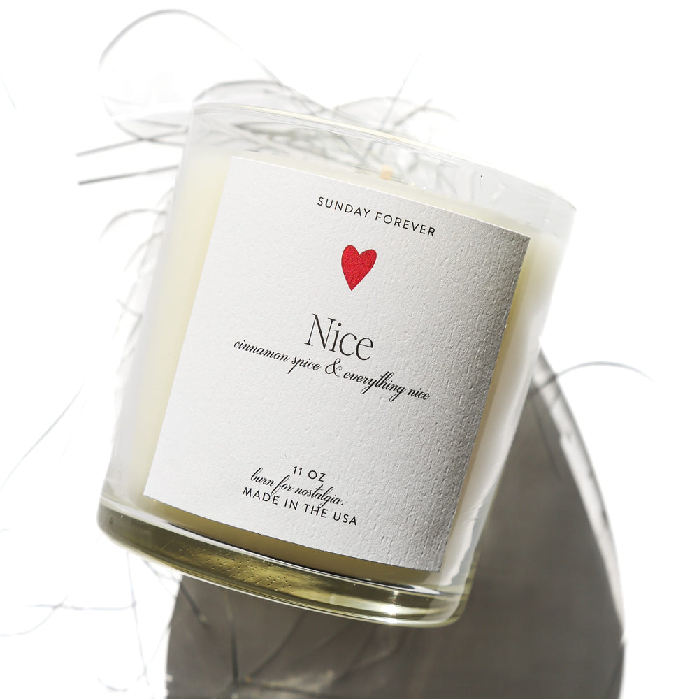 
                  
                    Nice Luxury Candle with Cinnamon and Spice - Sunday Forever
                  
                