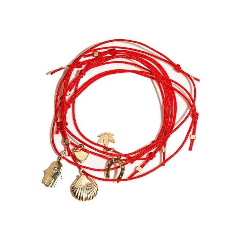 14K Gold Lucky Charm Bracelet or Necklace - Jewelry-Sunday Forever