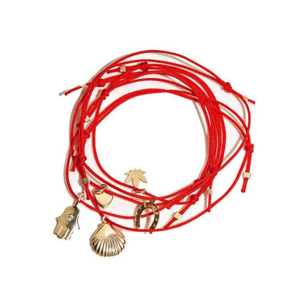 14K Gold Lucky Charm Bracelet or Necklace - Jewelry-Sunday Forever