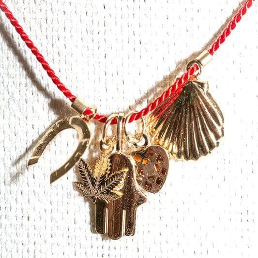 14K Gold Lucky Charm Bracelet or Necklace - Jewelry-Sunday Forever